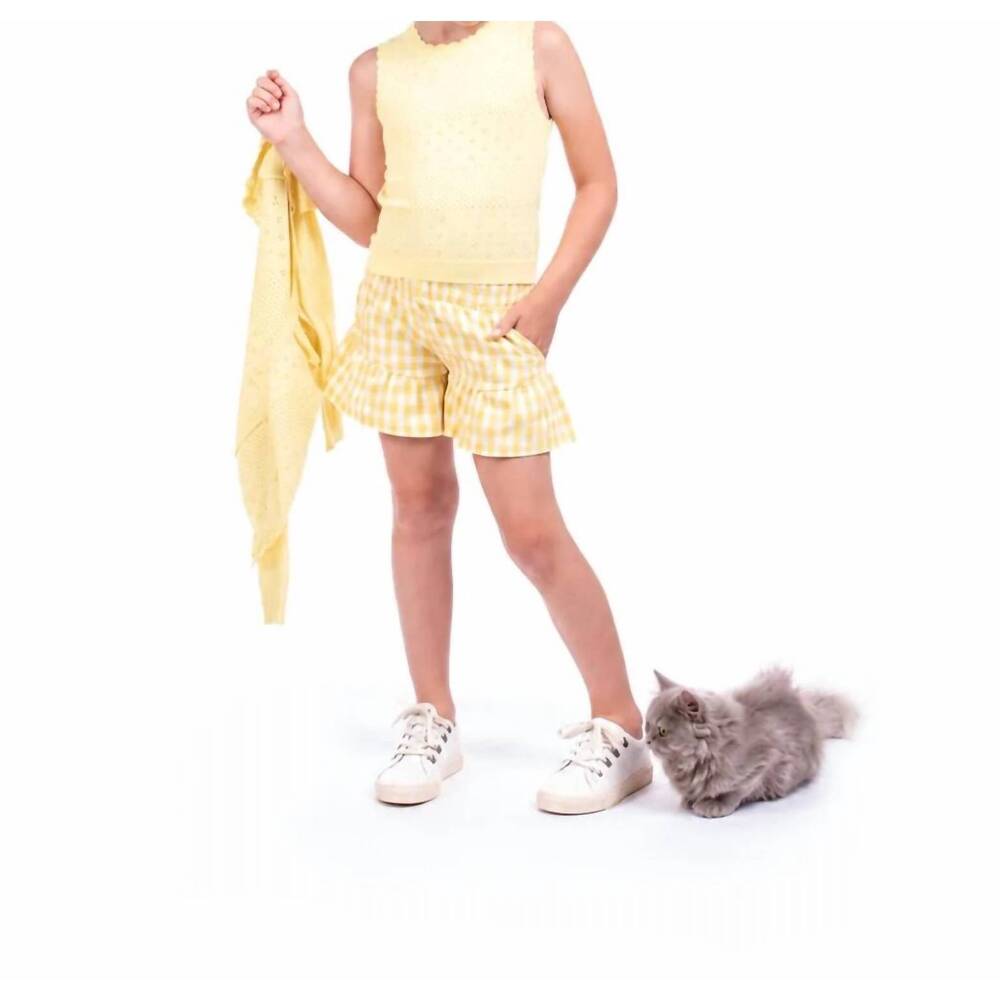 NEW IMOGA knit sweater vest in buttercream yellow